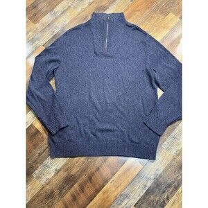 Men's Calvin Klein XL Cotton Blend Blue Grey  Soft Knit Pullover Sweater